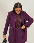 Tailleur EKREM - Completo giacca con bottoni dorati e pantalone gessato