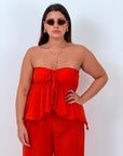 CURVY Cordset RUBY - Completo top a fascia e Pantalone low cost