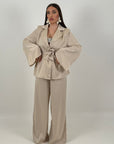 Tailleur AGNESE - Completo giacca con cintura e pantalone