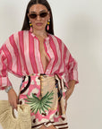 Camicia a righe ROSA& CIPRIA