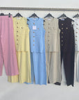 Cordset AMS - completo maglietta bottoni dorati e pantalone