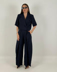 SALDO Tailleur PALMA - Completo giacca corta e pantalone gessato