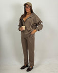Tuta CHIARA - Completo felpa con zip e pantalone
