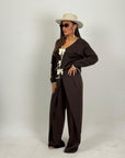 Cardigan Brown con fiocchi