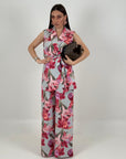 SALDO Cordset FATA - Completo blusa e pantalone a fiori