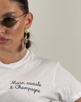 T-shirt in cotone MARE, CAVIALE E CHAMPAGNE
