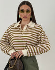 Polo ALFREDA - Polo fantasia a righe