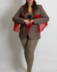 CURVY Giacca FLORA con frange