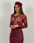 Maglia DANIELA in pizzo francese