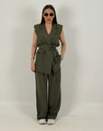 Tailleur ESTER - Completo gilet con cintura e pantalone