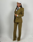 Tailleur RIK - Completo sartoriale tre pezzi - Giacca 4 bottoni dorati gilet e pantalone