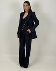 Tailleur MIRY - tailleur sartoriale 3 pezzi - gilet giacca e pantalone palazzo