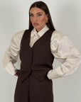 Tailleur LORETTA - Completo gilet e pantalone palazzo