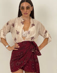 Gonna pareo bandana bordeaux