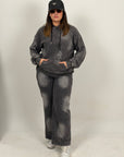 CURVY Tuta BLACK - COMPLETO FELPA E PANTALONE