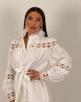 Abito MACARENA - Abito lungo con dettagli in Macramè- collezione chic