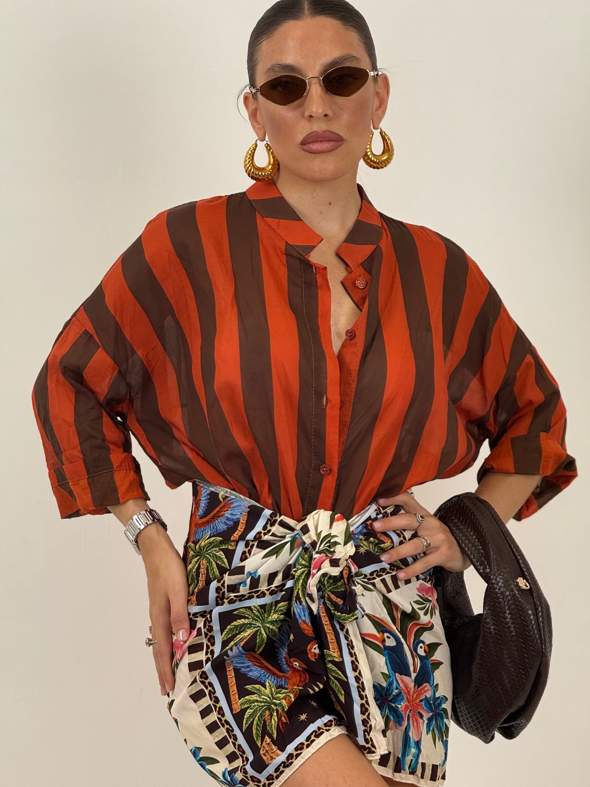 Camicia marrone&amp;ruggine
