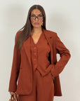 Tailleur GOIAR- tailleur 3 pezzi - panciotto giacca over e pantaloni palazzo