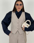 Tailleur LORETTA - Completo gilet e pantalone palazzo