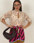 Camicia pappagalli multicolor