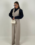 Tailleur LORETTA - Completo gilet e pantalone palazzo