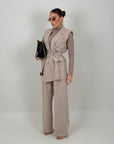 SALDO Tailleur ESTER - Completo gilet con cintura e pantalone