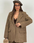 Tailleur SHIRIN - Completo in camoscio giacca e pantalone
