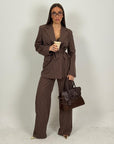 Tailleur IZZY - Completo giacca con cintura e pantalone