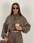 Tuta PIPER - Completo blusa corta e pantalone