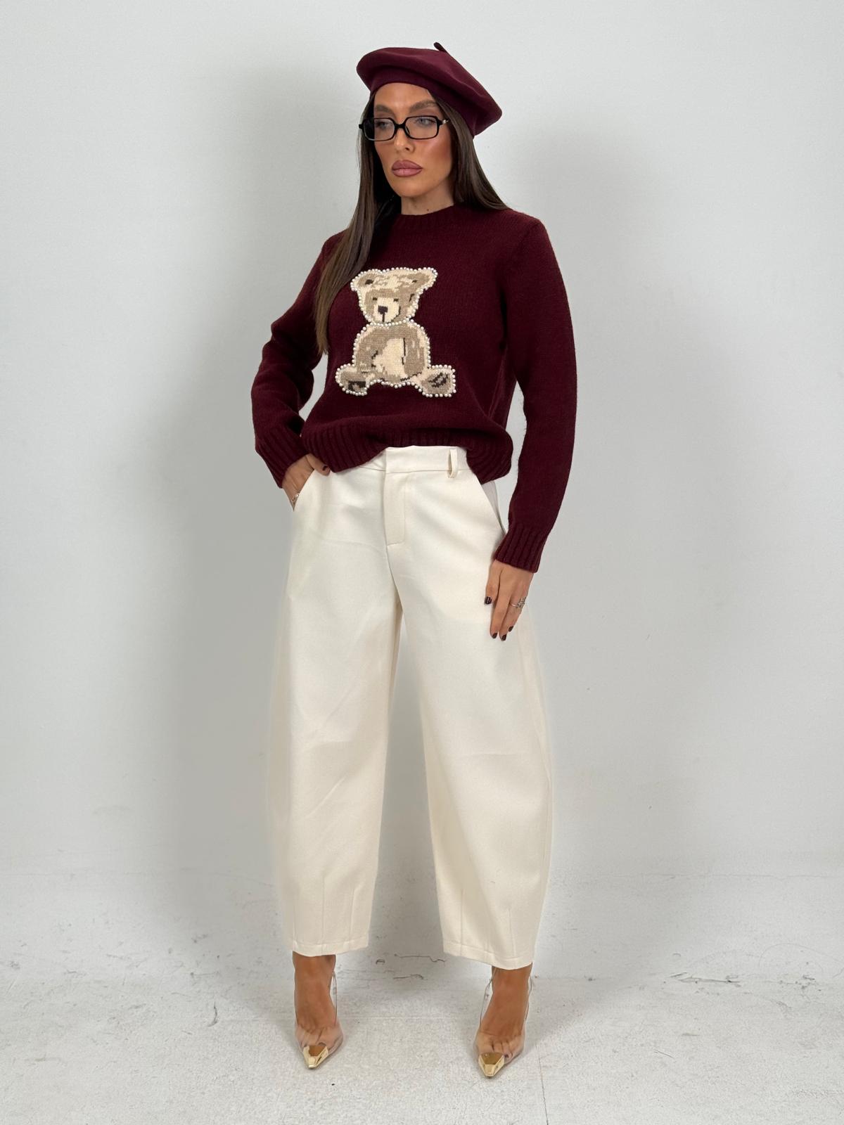 MAGLIA ORSO con perline
