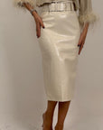 Gonna longuette FILOMENA in ecopelle