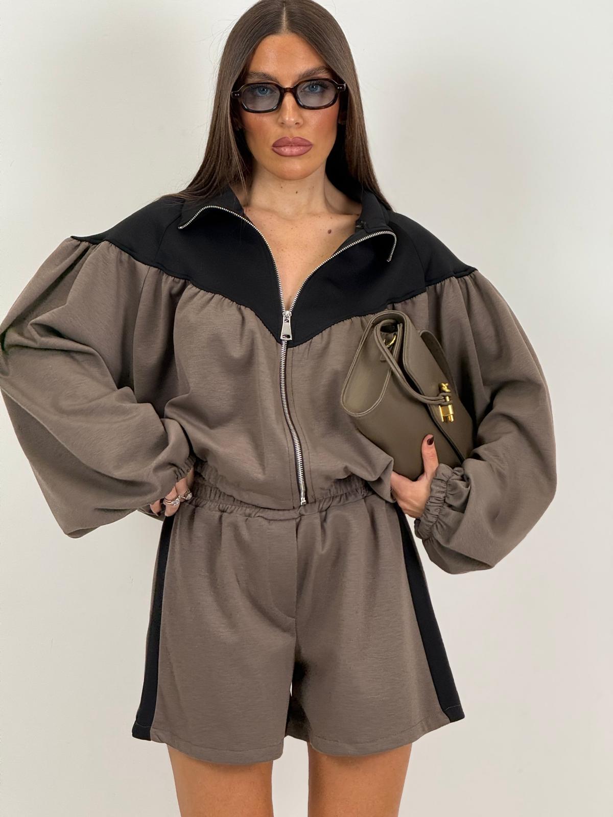 Tuta GRETA - Completo felpa e pantaloncino