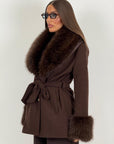 Cappotto GIORGIA corto con pelliccia