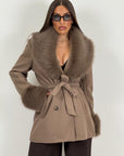 Cappotto GIORGIA corto con pelliccia