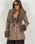 Cappotto GIORGIA corto con pelliccia