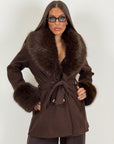 Cappotto GIORGIA corto con pelliccia