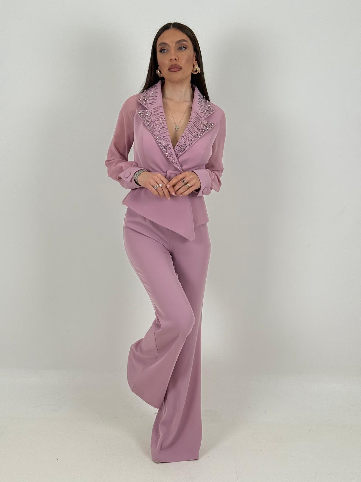 Tuta MELEK - Tuta intera sartoriale con Swarovski