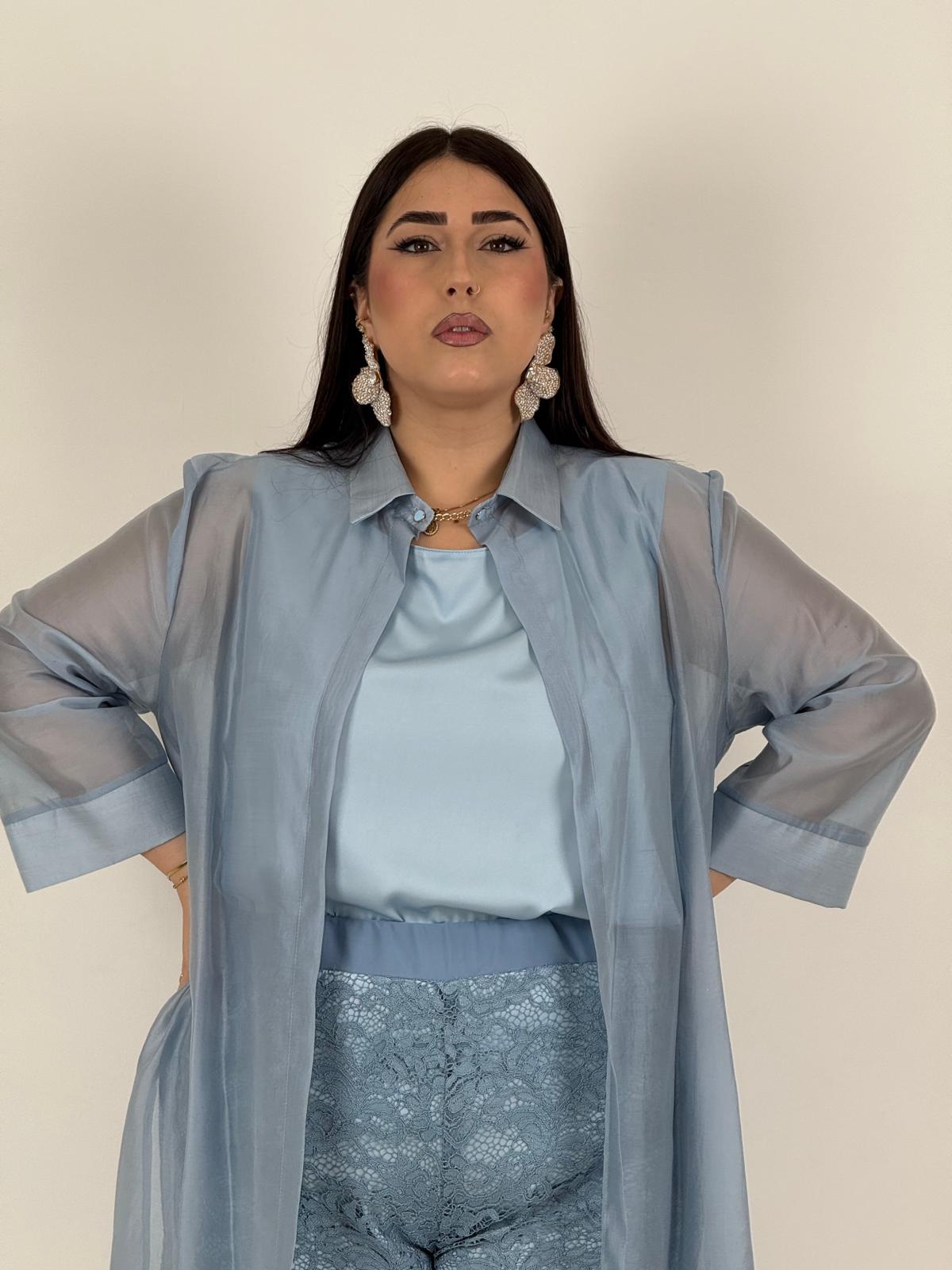 CURVY Cordset MARGARITA - Completo blusa e pantalone in pizzo