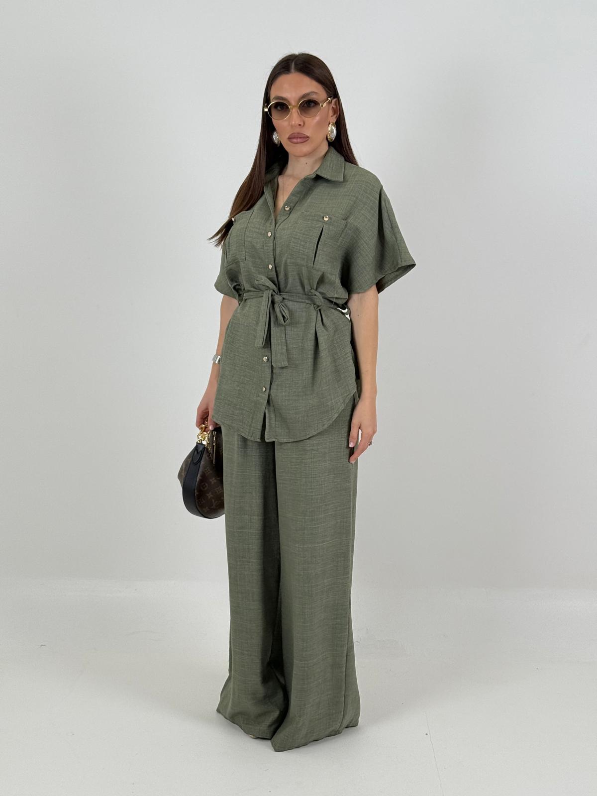 Cordset BAMBI - Completo camicia manica corta con cintura e pantalone