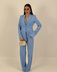 Tailleur CIELO - Completo tre pezzi , gilet giacca e pantalone - Tailleur sartoriale
