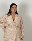 CURVY Tailleur GIADA - Completo giacca e pantalone in pizzo
