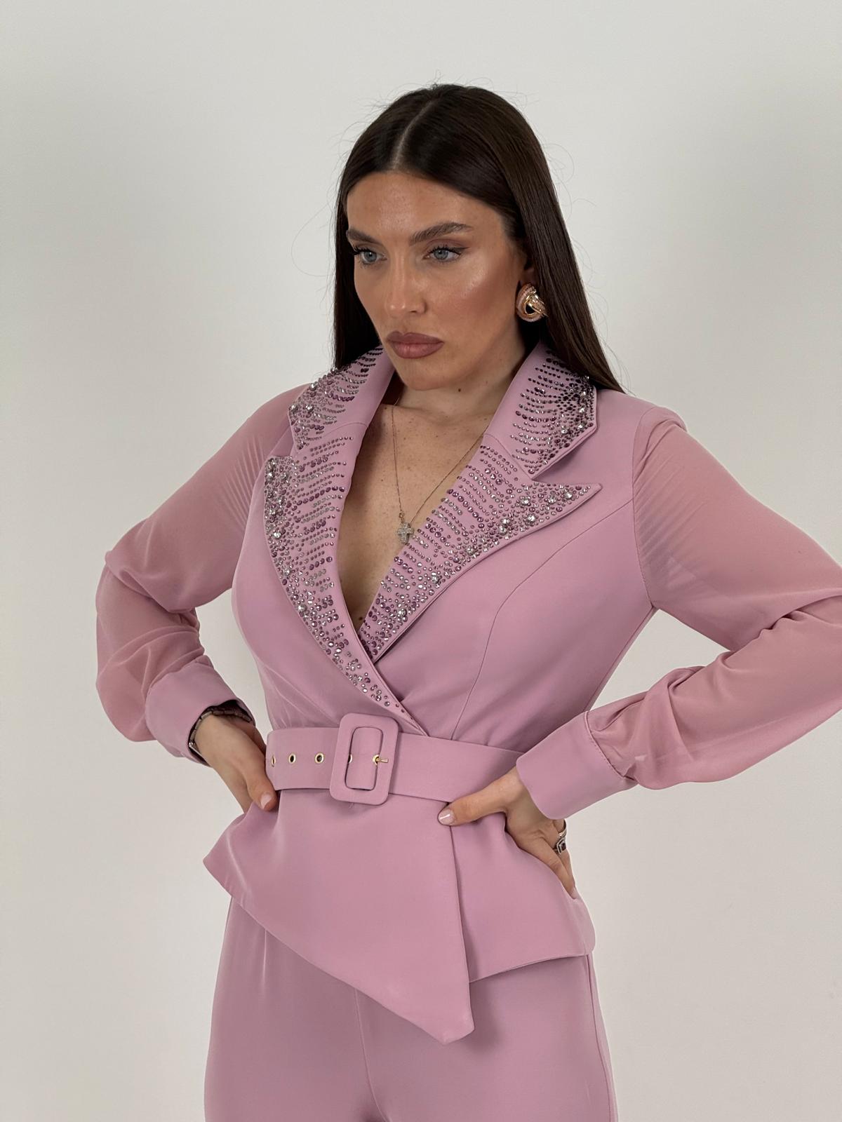 Tuta MELEK - Tuta intera sartoriale con Swarovski
