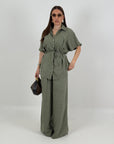 Cordset BAMBI - Completo camicia manica corta con cintura e pantalone