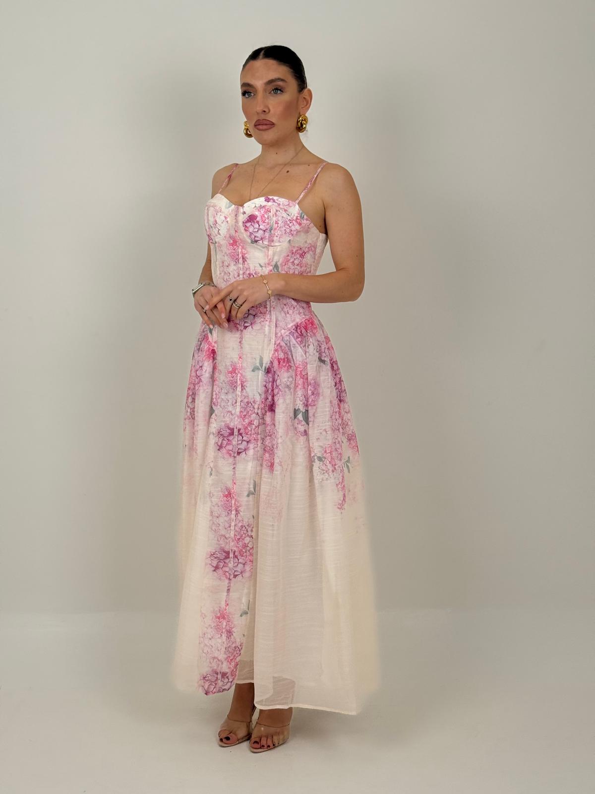 Abito AURORA - Abito lungo scollo a cuore - COLLEZIONE CHIC