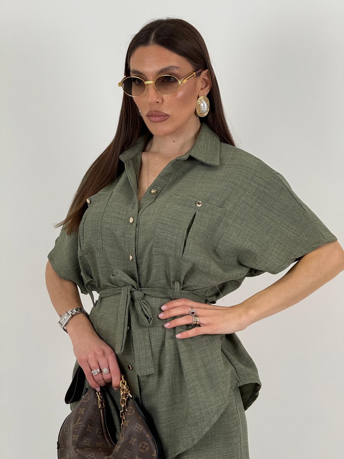 Cordset BAMBI - Completo camicia manica corta con cintura e pantalone