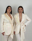 CURVY Tailleur GITANA - Completo giacca con cintura e pantalone