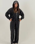 Tuta DIANA - Completo felpa con zip e pantalone con Swarovski- best quality