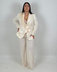 CURVY Tailleur GITANA - Completo giacca con cintura e pantalone