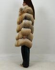 Pelliccia lunga in volpe golden N03 - inserto raro - pelle intera - 5 pelli intere - Limited Edition