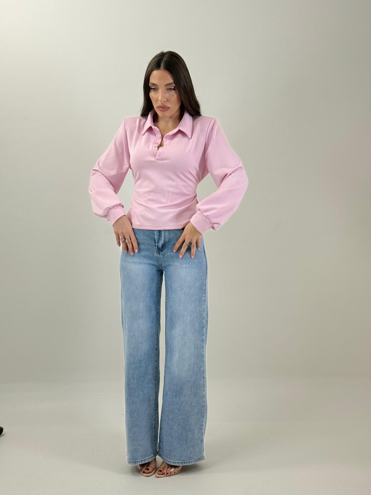 Jeans con tasca brillantinata